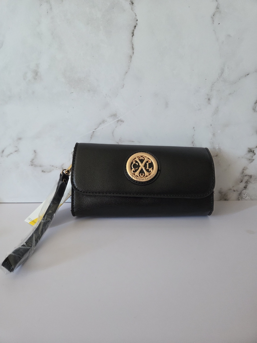 NWT CXL by Christian Lacroix Black Wristlet Clutch